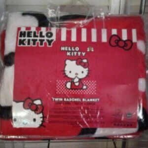 HELLO KITTY SANRIO RASCHEL BLANKET SOFT Twin Size